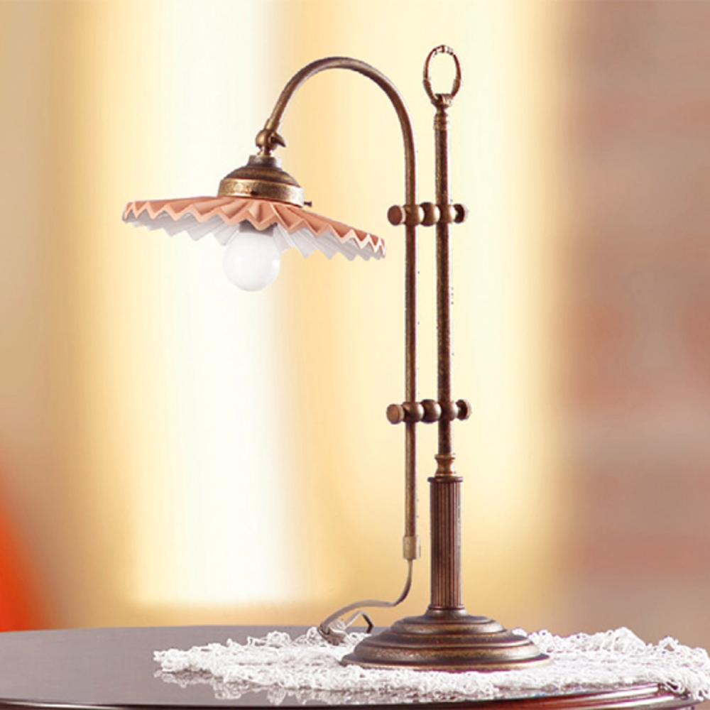 mediteranska stolna lampa stol nad malovana keramika antikovana cotto tehlova farba rez klasicky staromodny vintage toskansky styl dedinsky sedliacky lampa osvetlenie balaton hrada strop letny dom taliansky toskansky lameridiana.jpg